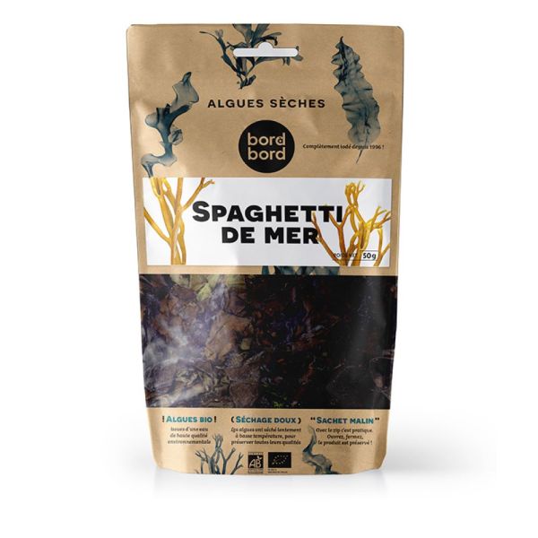 Bord à bord BIO Meeresspaghetti Alge 50g aus Frankreich/Bretagne/Atlantik | Riementang (Himanthalia