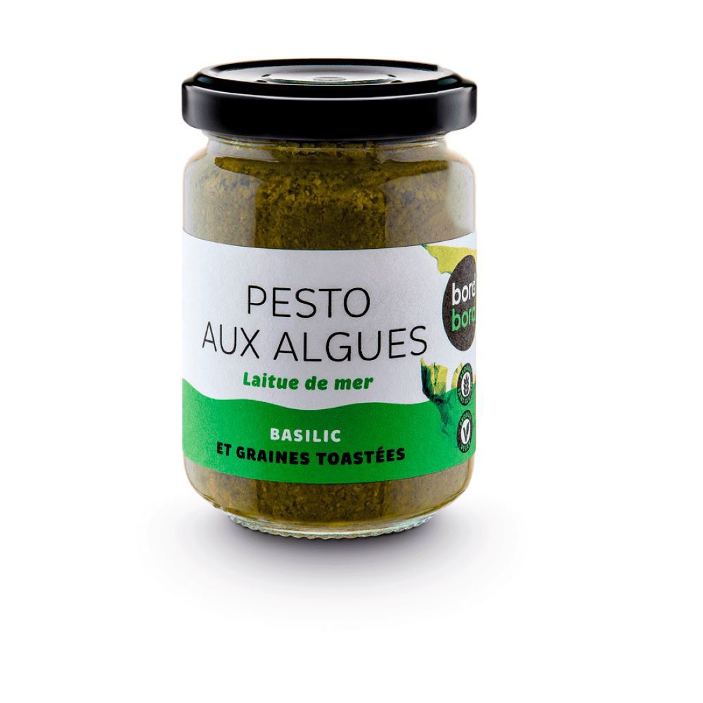 Bord à bord grünes Algenpesto aus Meersalat 120g aus Frankreich/Bretagne/Atlantik | Laborgeprüfte Al