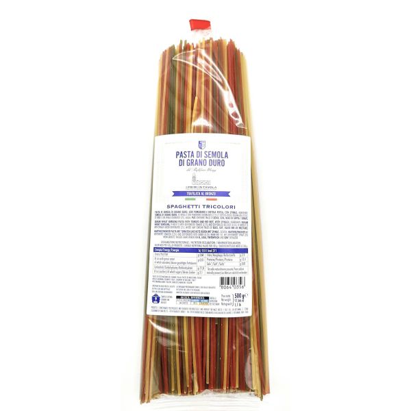 LA TRAFILATA Spaghetti Tricolori/Spaghetti Tricolori 500g LA TRAFILATA Spaghetti Tricolori/Spaghetti Tricolori 500g