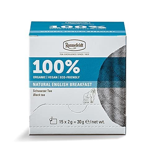 Ronnefeldt 100% Natural English Breakfast - BIO Schwarztee, 15 Teebeutel à 2 g, 30 g | Organic | Veg