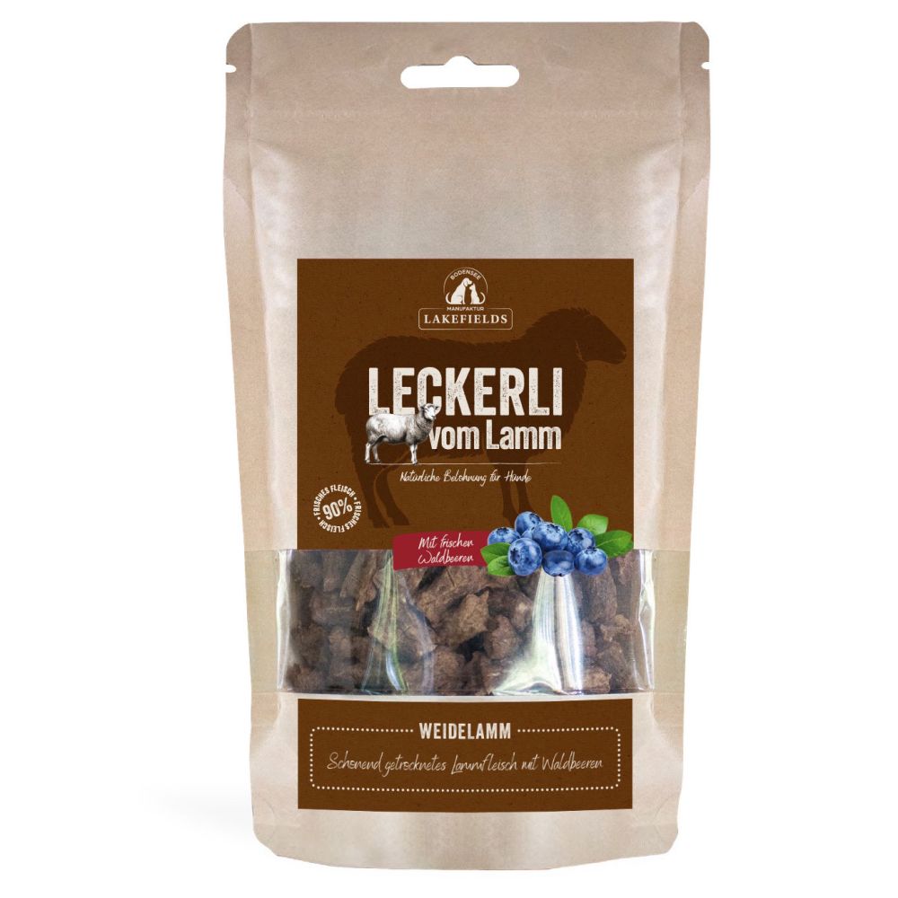 LAKEFIELDS MANUFAKTUR Snacks Trockenfleisch Leckerlei Weidelamm 150g