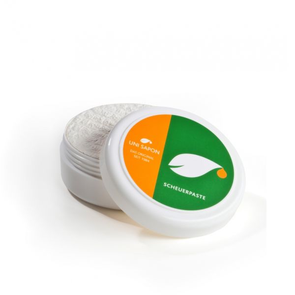 BIO Putzstein - Scheuerpaste von Uni Sapon - umweltschonend - chemiefrei - für Chrom - Ceran - Alu