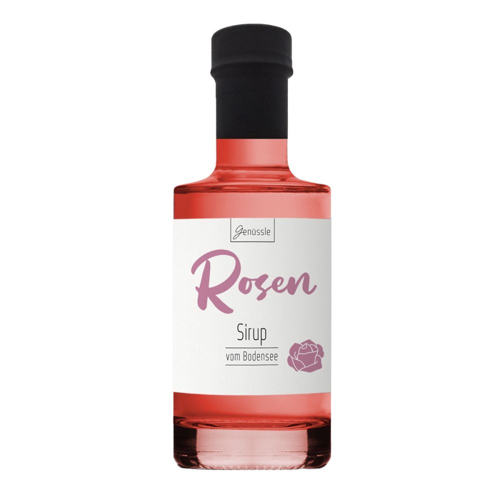 BIO Rosenblüten-Sirup - Genüssle Rosensirup vom Bodensee-Rosen Sirup aus Rosenblüten