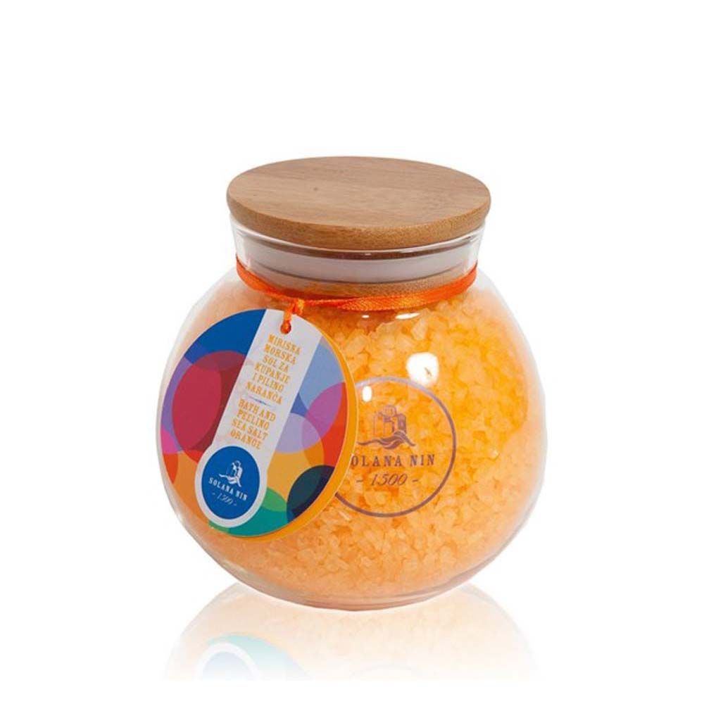 Solana Nin - Badesalz - Meersalz - Orangenduft - im Glas - 600g