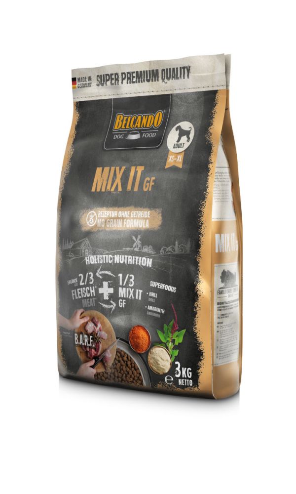 Belcando Mix It GF Ergänzungsfutter | Trockenfutter für Hunde zur Ergänzung bei Fleischfütterung & Barf 1x 3 kg