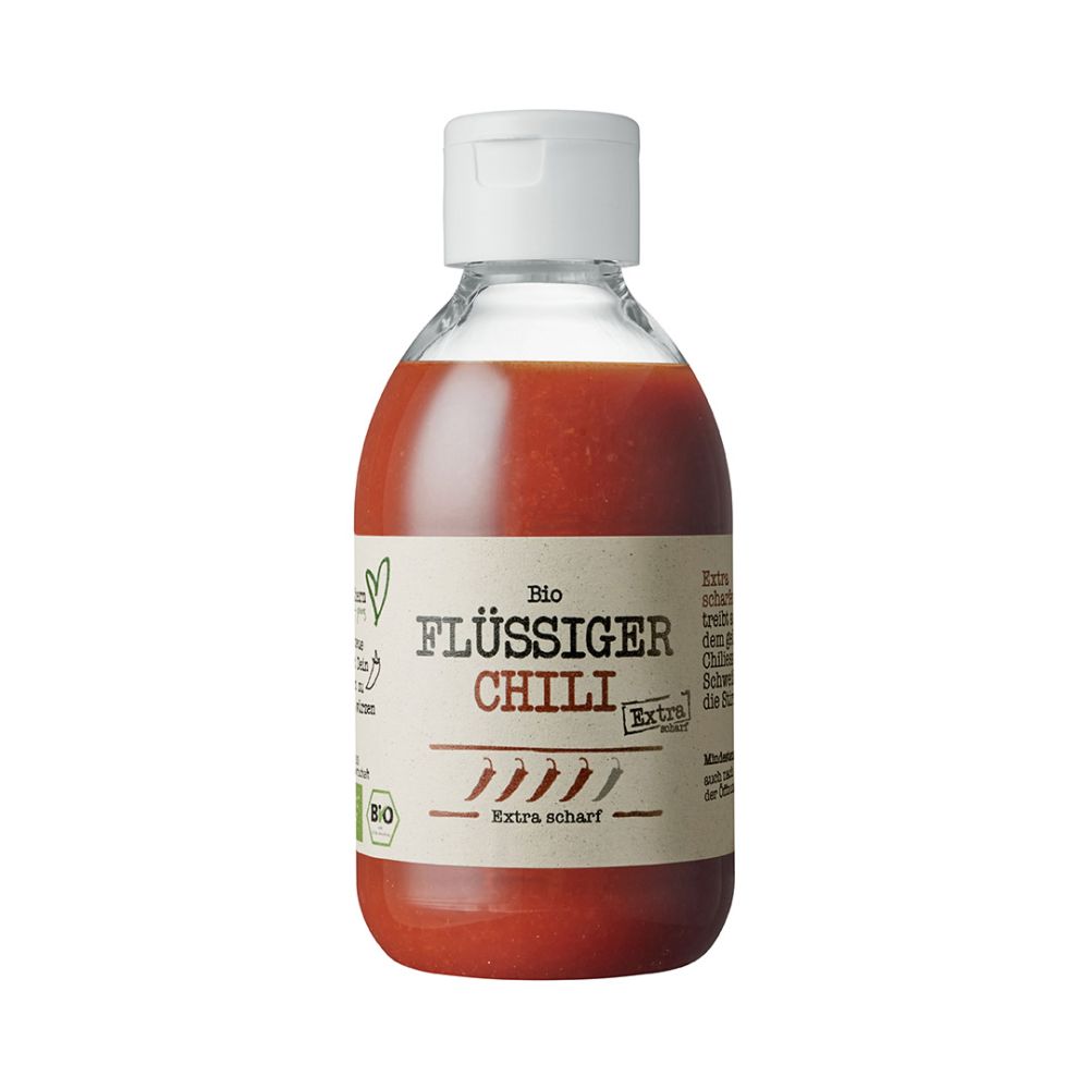 Northern Greens - Flüssiger Chili EXTRA SCHARF, Bio zum würzen Squeezebottle 240g