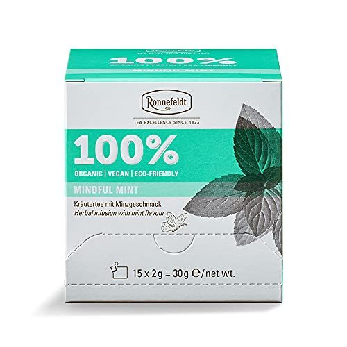 Ronnefeldt 100% Mindful Mint - BIO Kräutertee m. Minzgeschmack, 15 Teebeutel à 2 g, 30 g | Organic |