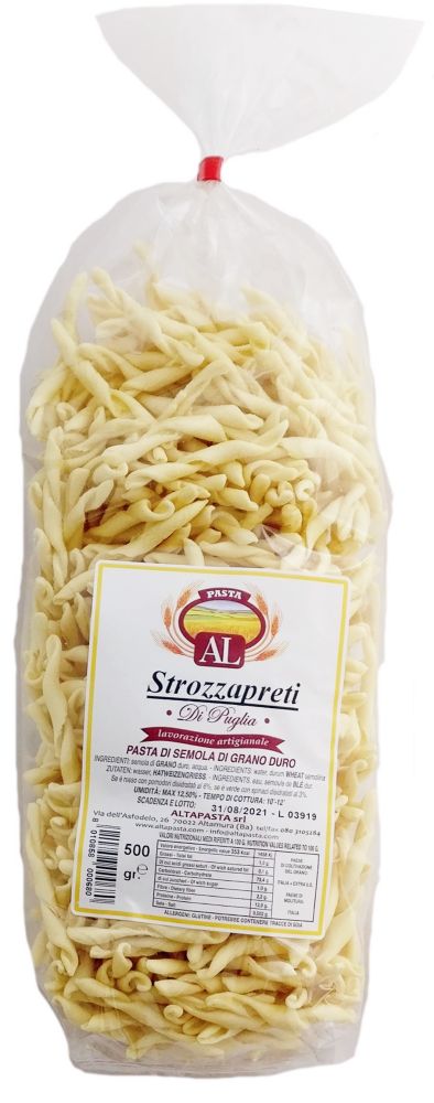 Frische Strozzapreti (Priesterwürger) Nudeln aus Italien 500g - Strozzapreti – trafila in bronzo