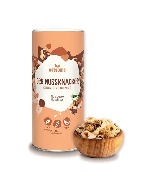 Oatsome - Nussknacker - Crunchy Toppings - Bio? Logisch! - Extra Crunchy - Ohne Zuckerzusatz - 230g