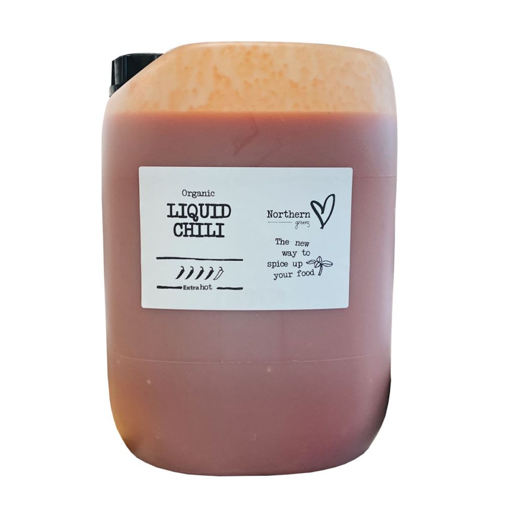 Northern Greens - Flüssiger Chili EXTRA SCHARF, Bio zum würzen 10L Kanister für Großverbraucher und