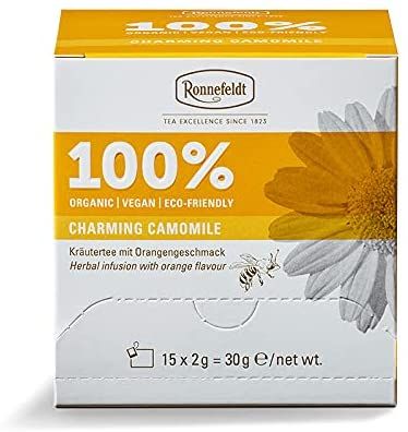 Ronnefeldt 100% Charming Camomile - BIO Kräutertee m. Orangengeschmack, 15 Teebeutel à 2 g, 30 g | O