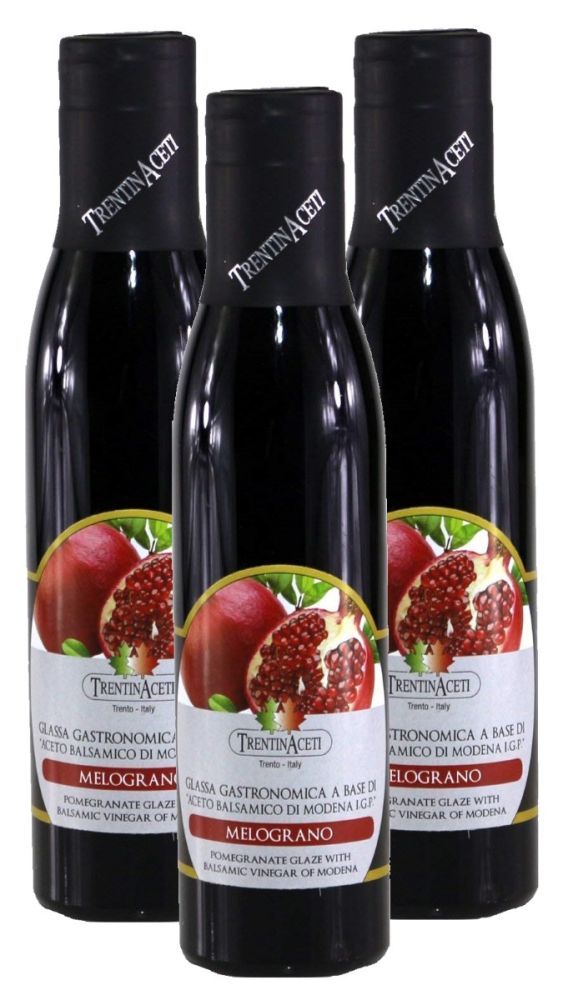 Granatapfel Balsamico - Balsamico Creme mit Aroma aus Italien - 3x300 ml - Aceto Balsamico Di Modena