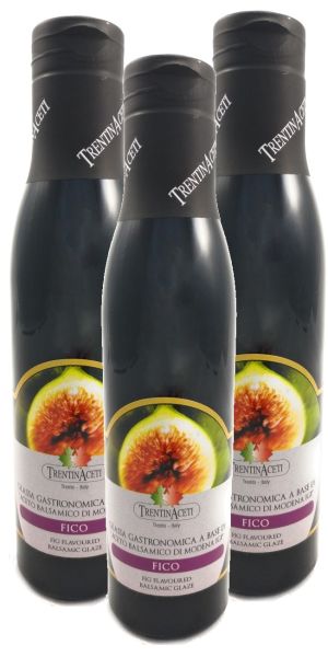 Feigen Balsamico - Balsamico Creme mit Aroma aus Italien - 3x300 ml - Aceto Balsamico Di Modena IGP 