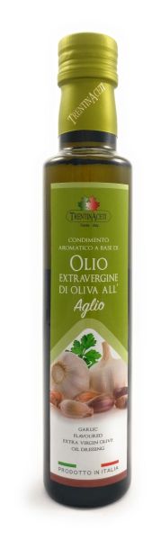 Extra Natives Olivenöl mit natürlichen Knoblaucharoma aus Italien - höchste Qualität - 250 ml