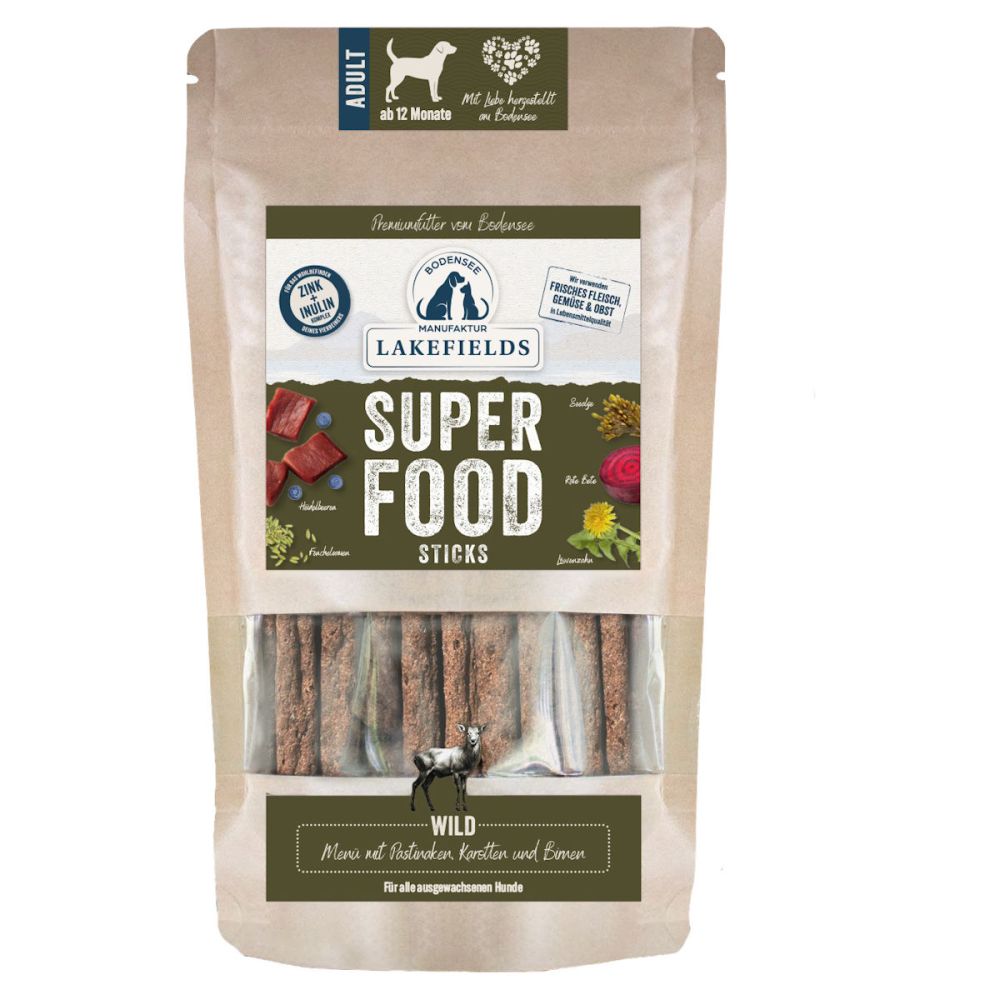 LAKEFIELDS SUPERFOOD Premium STICKS vom Wild 130g