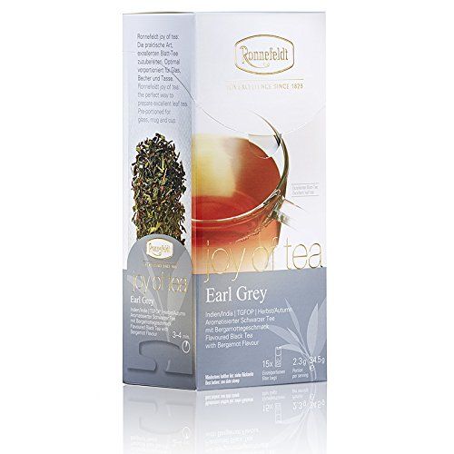 Ronnefeldt Earl Grey "joy of tea" - Schwarztee mit Bergamottegeschmack, 15 Teebeutel, 34.5 g